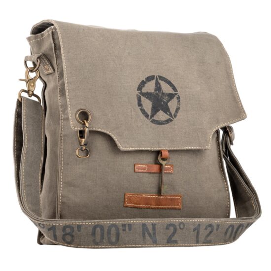 Sailor Grey Messenger Bag - Image 2
