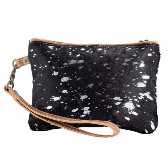 Glitzy Black Silver Pouch