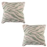 Green Zebra Cusion Cover ( Set of 2)