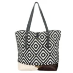 Black Cream Tote Bag