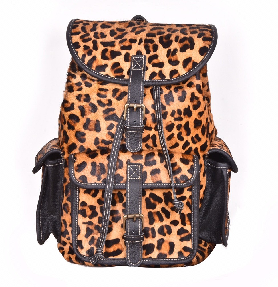 1284-1.jpeg Owl Look Leopard Print Backpack - Image 1