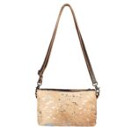 Glitzy Silver Brownish Crossbody