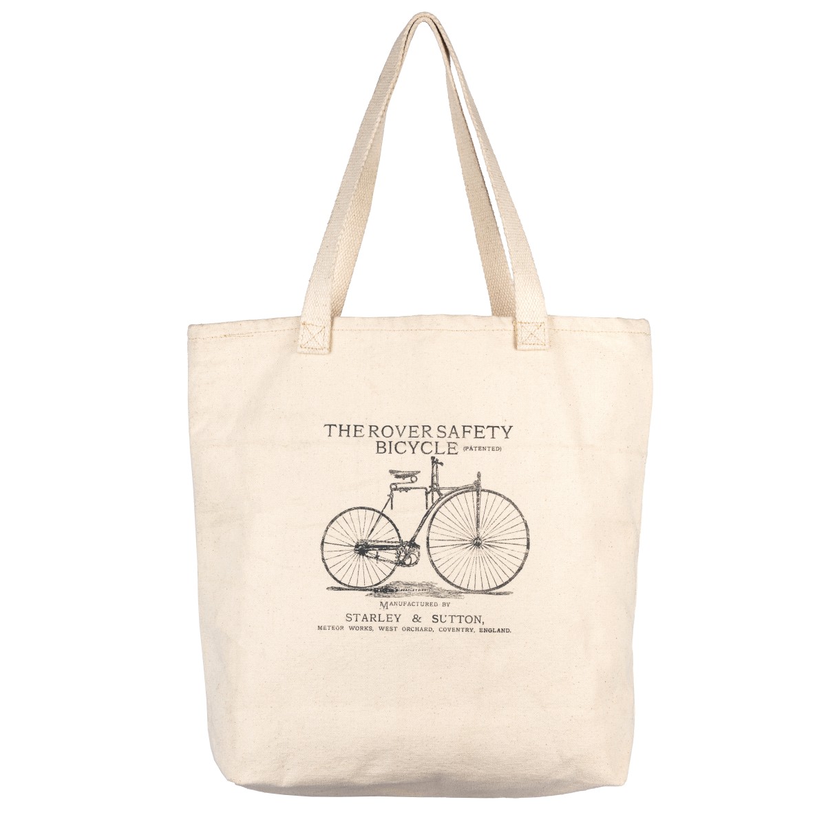 1376-1.jpg Vintage Cycle Print Shopping Bag - Image 1