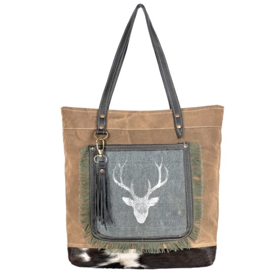 White Deer Tote Bag