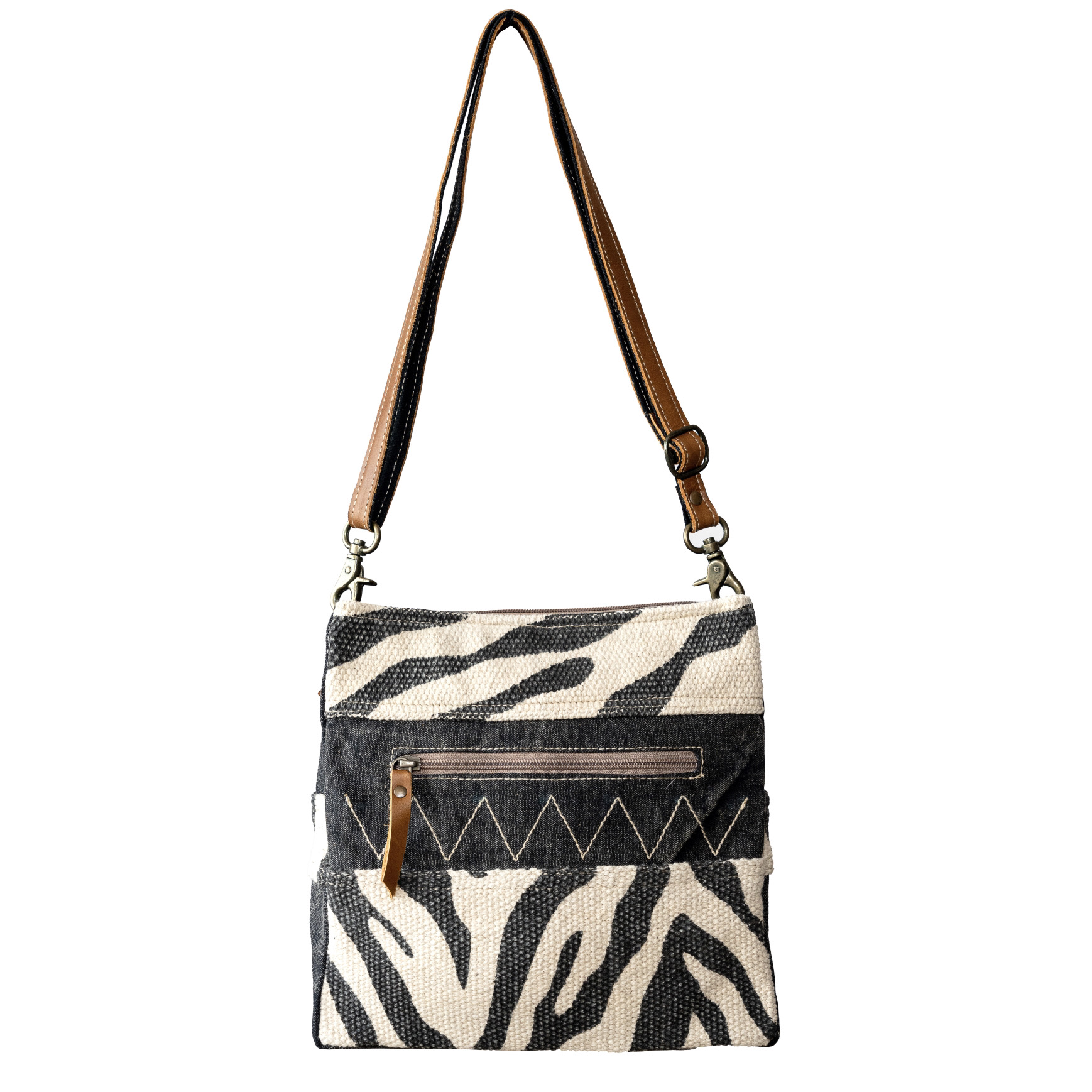 2440335B-29CE-4B1E-8CB3-B11F1F3BE666.jpeg Zebra Check Shoulder Bag - Image 1