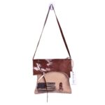 Rough Cut Flap With Bone Shoulder Bag