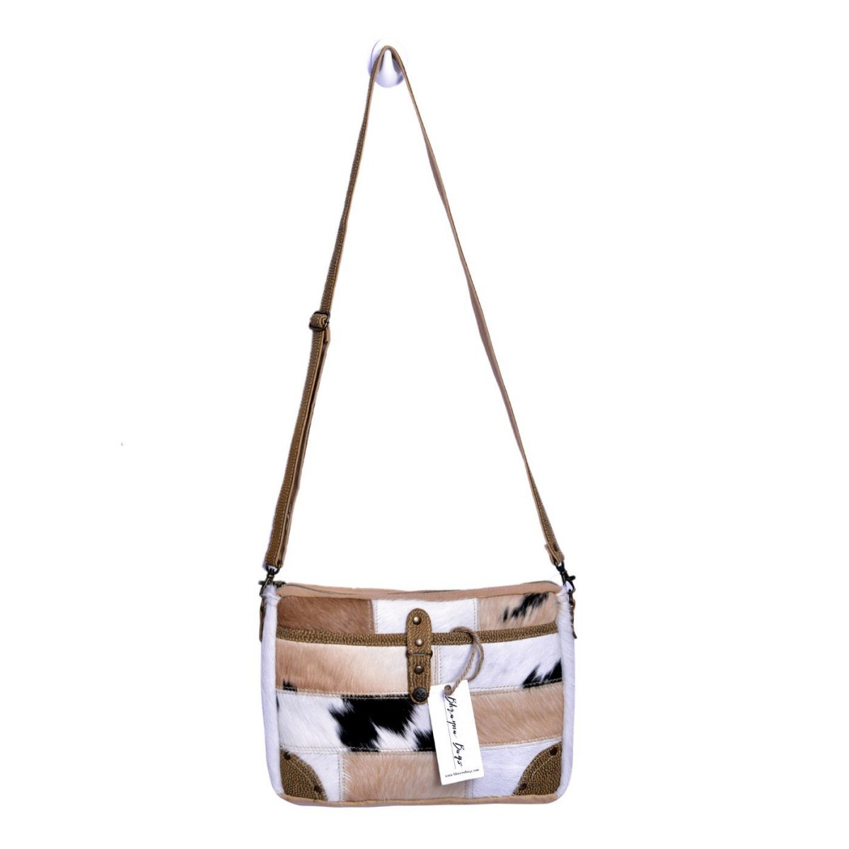 BBW-048.jpg Small Hairon Blocks Shoulder Bag - Image 1