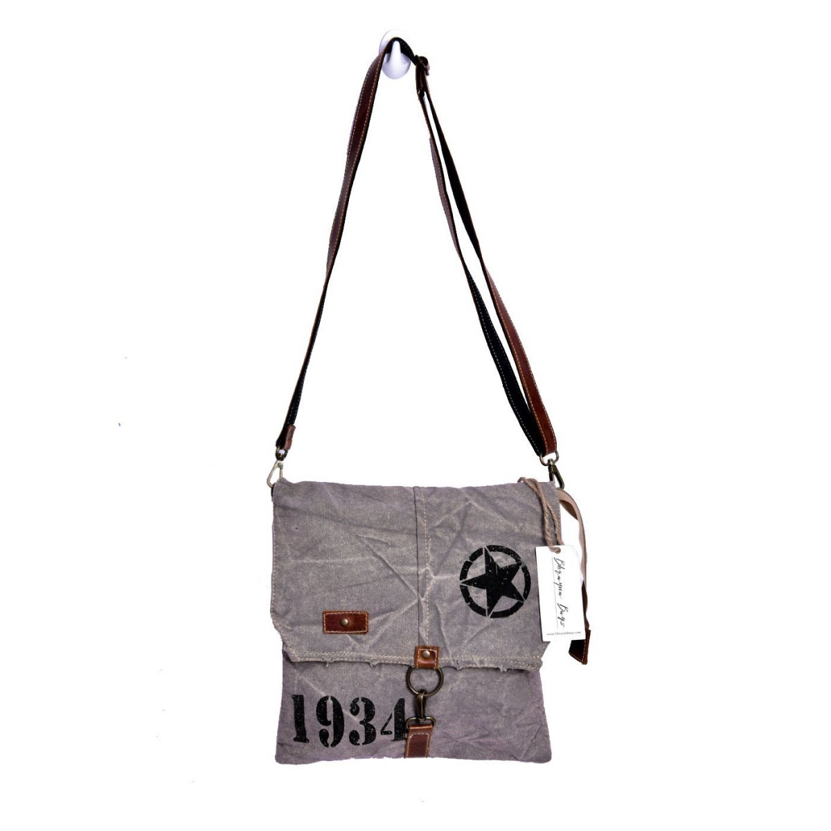 BBW-056.jpg Star and 1934 Print Rough Shoulder Bag - Image 1