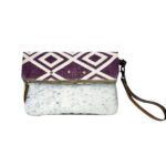 Mahogany Red Rug Clutch With Hairon
