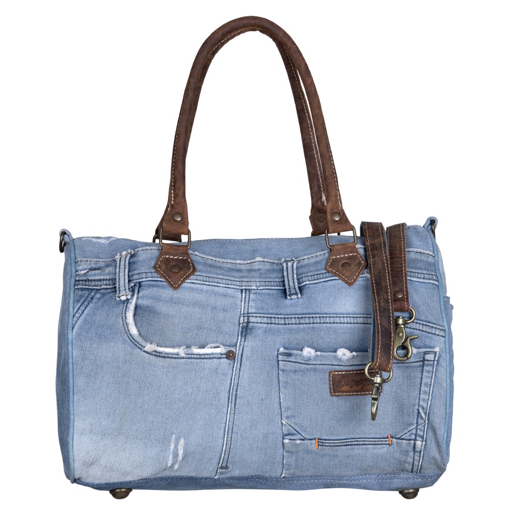 2406 (1) Caspian Denim Duffle Bag - Image 1